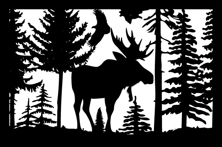 24 X 36 Moose Eagle Plasma Art Free DXF File