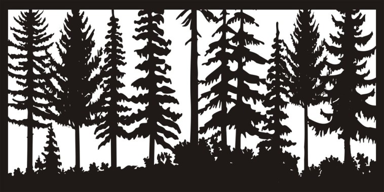24 X 48 Just Trees Plasma Art Free DXF File