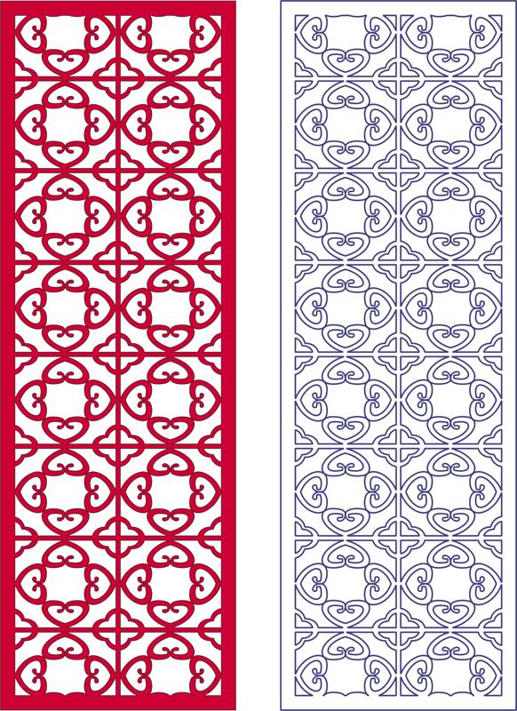 2d Vector Panel Pattern Free DXF File