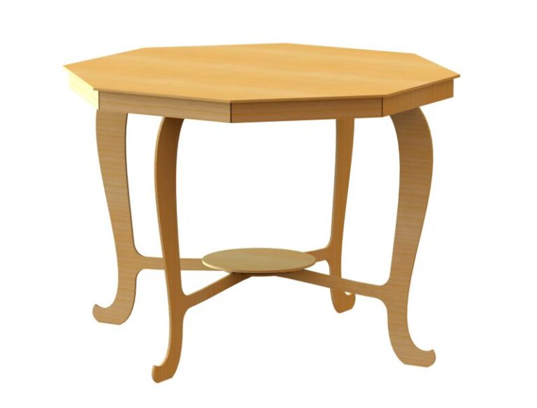 3d Dining Table For Laser Cut Free DXF File