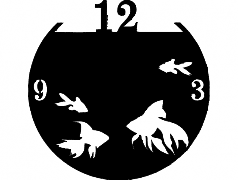 Acquario Clock Free DXF File