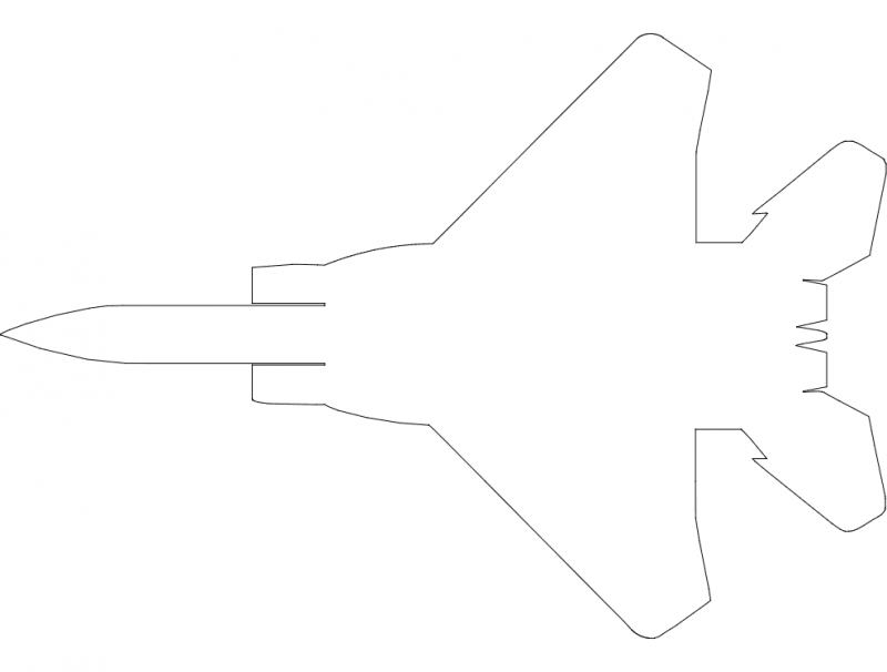 Aircraft f15 Sketch Free DXF File