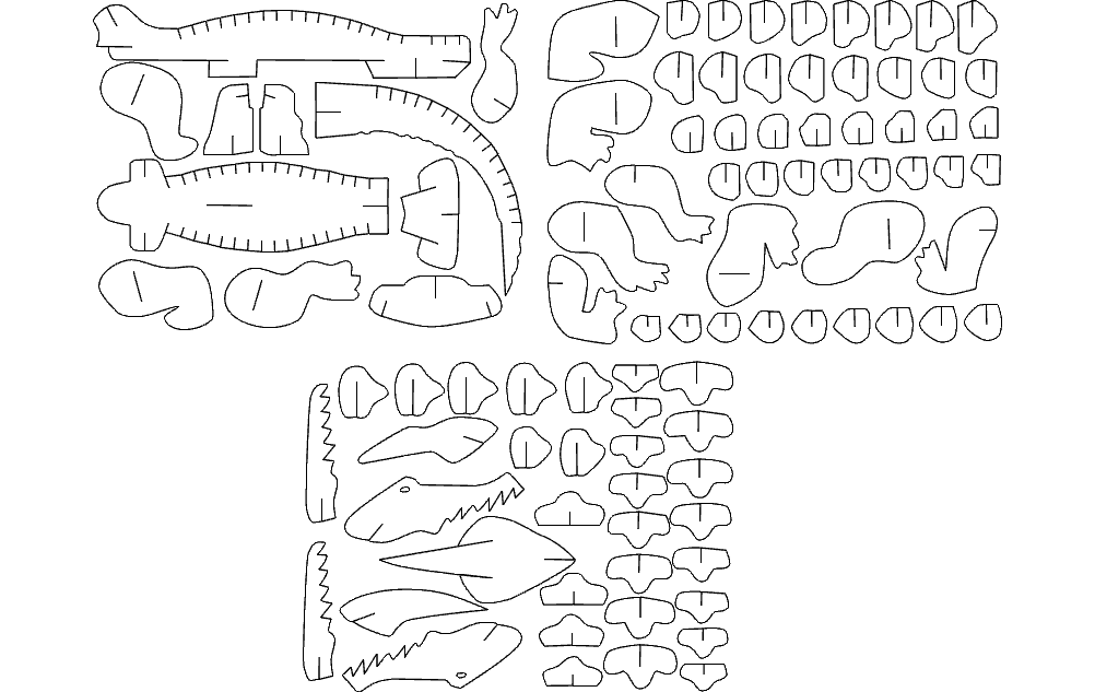 Alligator 3d Puzzle Free DXF File