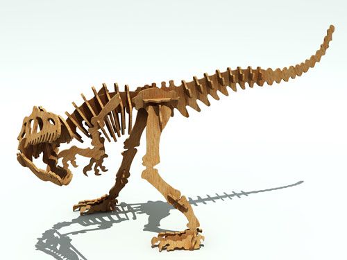 Allosaurus Dinosaur 3d Puzzle Free DXF File