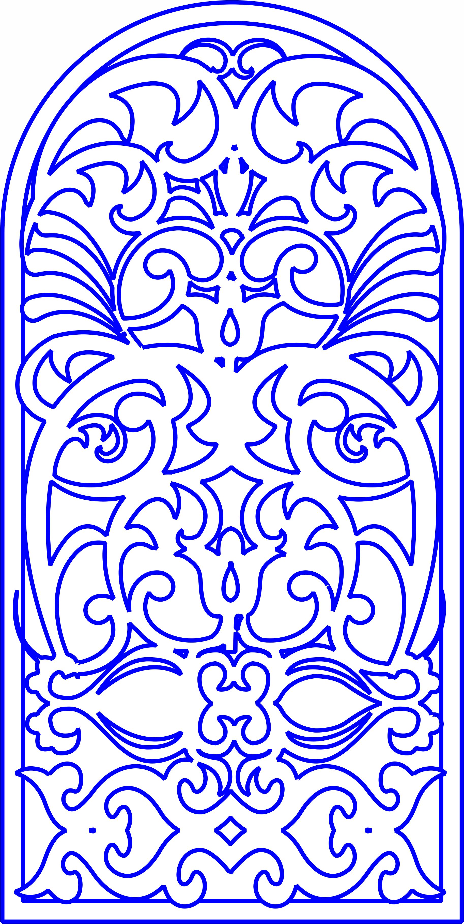 Arch Divider Pattern For Laser Cutting Free DXF File