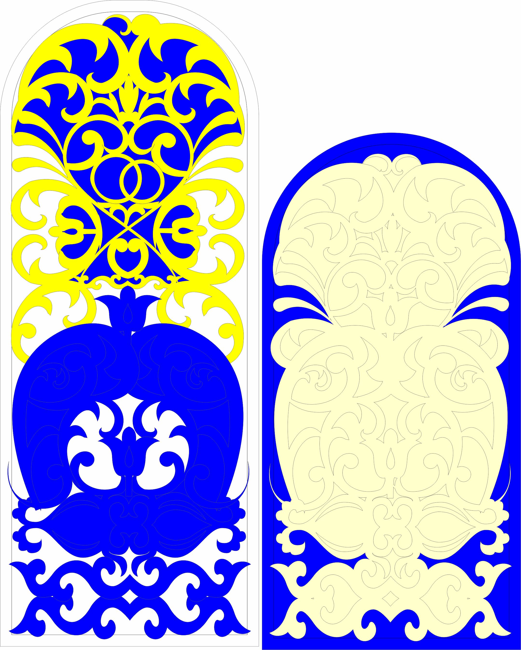 Arch Panel Pattern For Laser Cutting Free DXF File