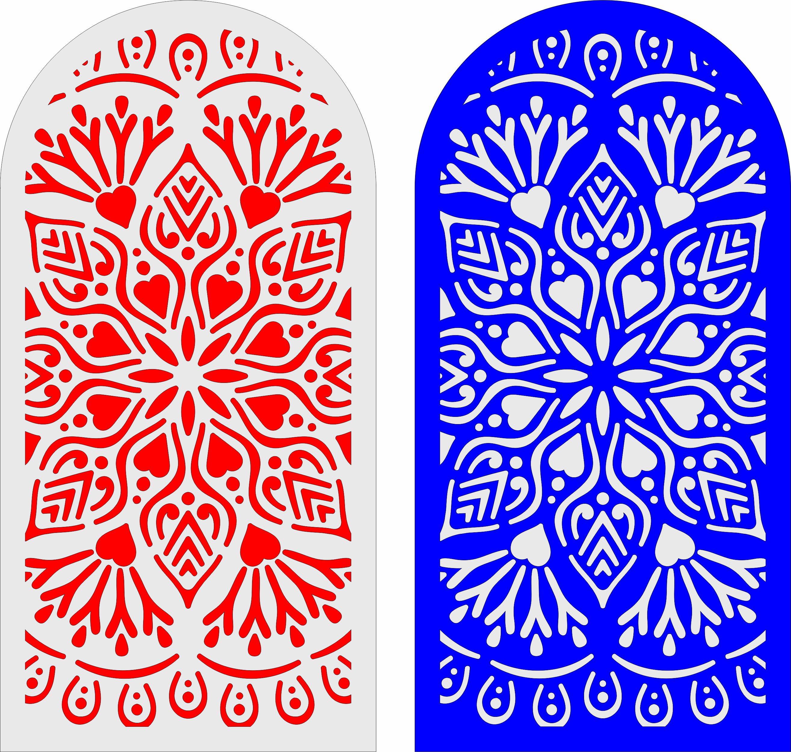 Arch Pattern Of Room For Laser Cut Free DXF File