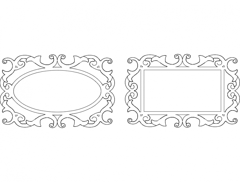 Ayna Cerceve Free DXF File