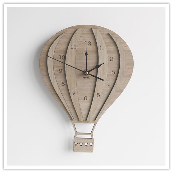 Ballon Clock Laser Cut Free Vector File