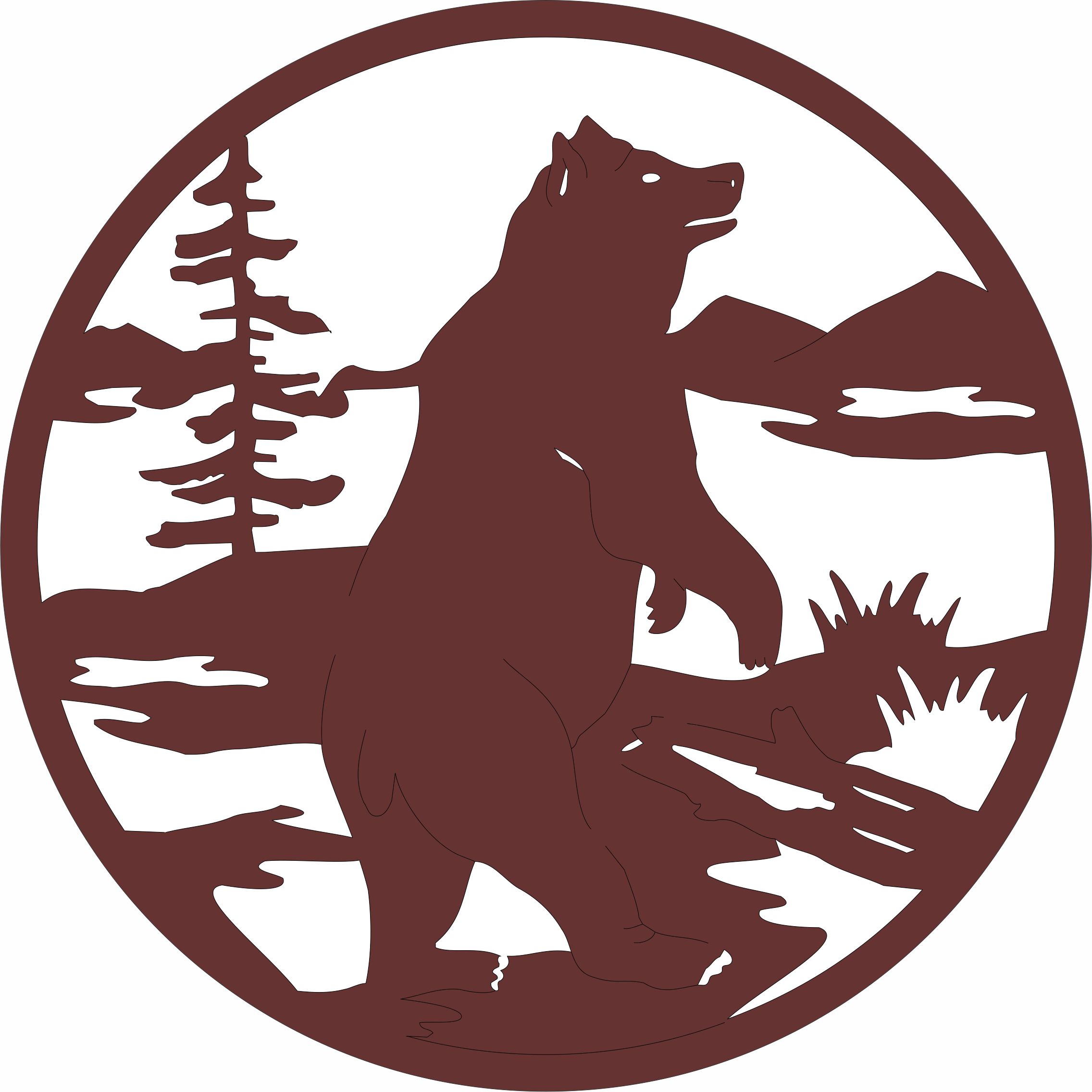 Bear Shaped Modern Privacy Partition Panels Screen For Laser Cut Free Vector File