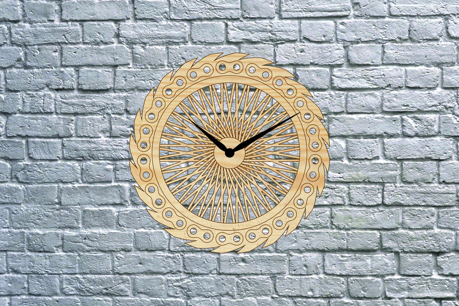 Bike Wheel Clock Free DXF File