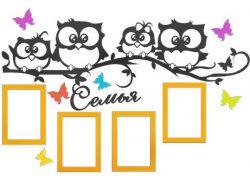 Birds On Tree Branch Photo Frames For Laser Cut Free DXF File