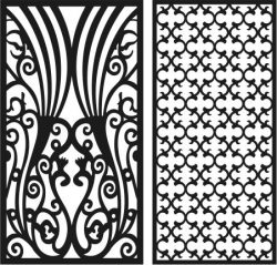 Bulkhead Two Peacocks For Laser Cut Cnc Free DXF File