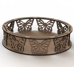 Butterfly Tray For Laser Cut Cnc Free Vector File