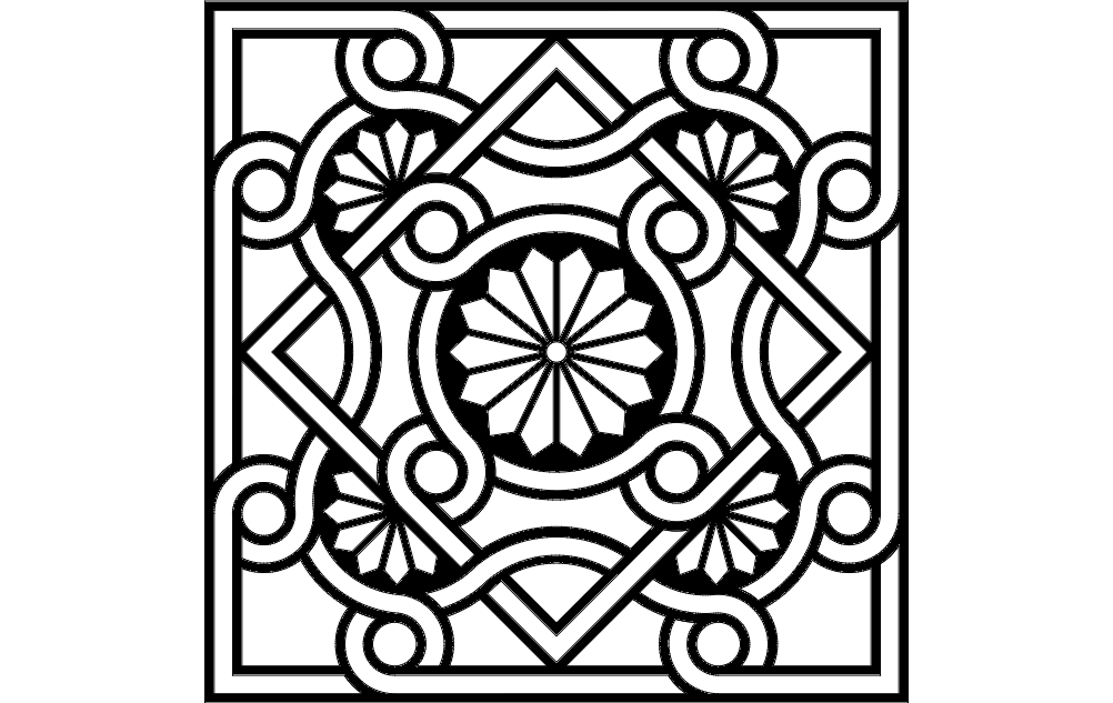 Byzantine Ornament Free DXF File