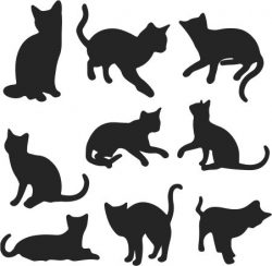 Cats Collection For Laser Cut Plasma Decal Free DXF File