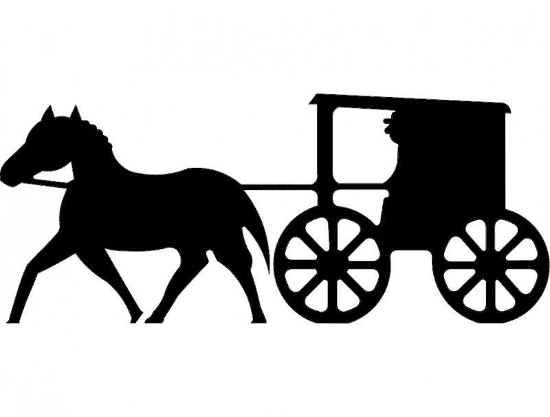 Cavalo Com Carroca Free DXF File