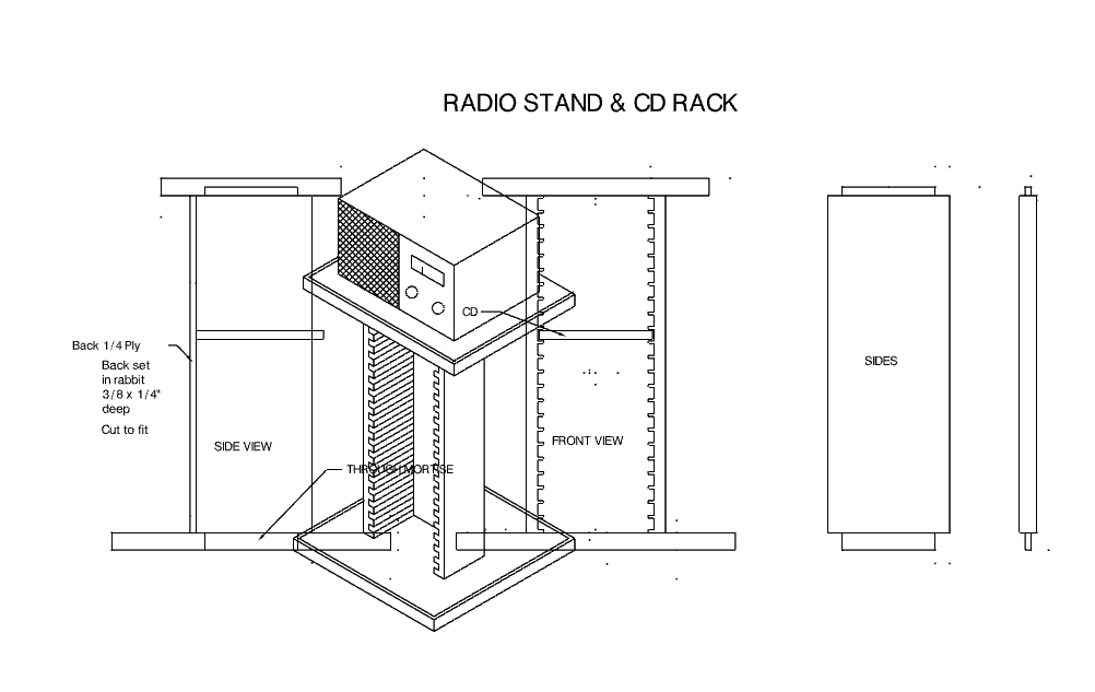 Cd Rack Free DXF File