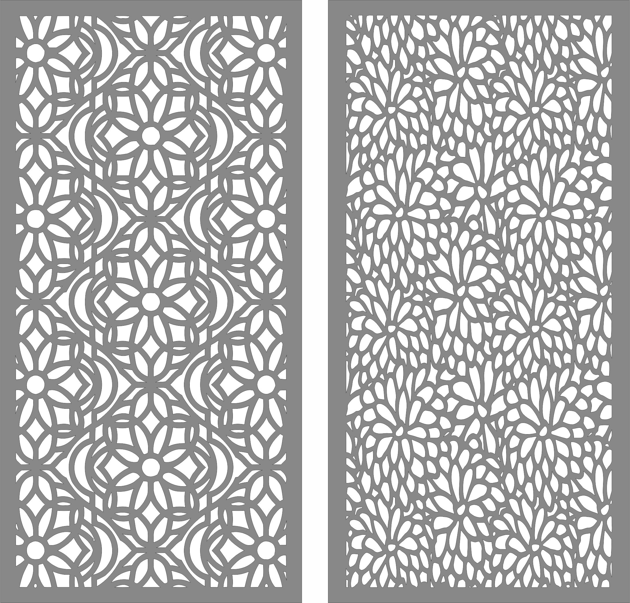 Chrysanthemum Flower Screen Pattern For Laser Cutting Free DXF File