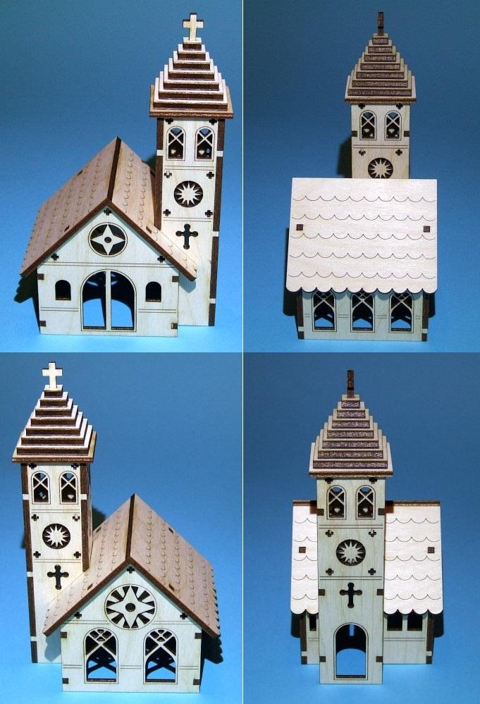 Church Plywood Template Laser Cut Free Vector File