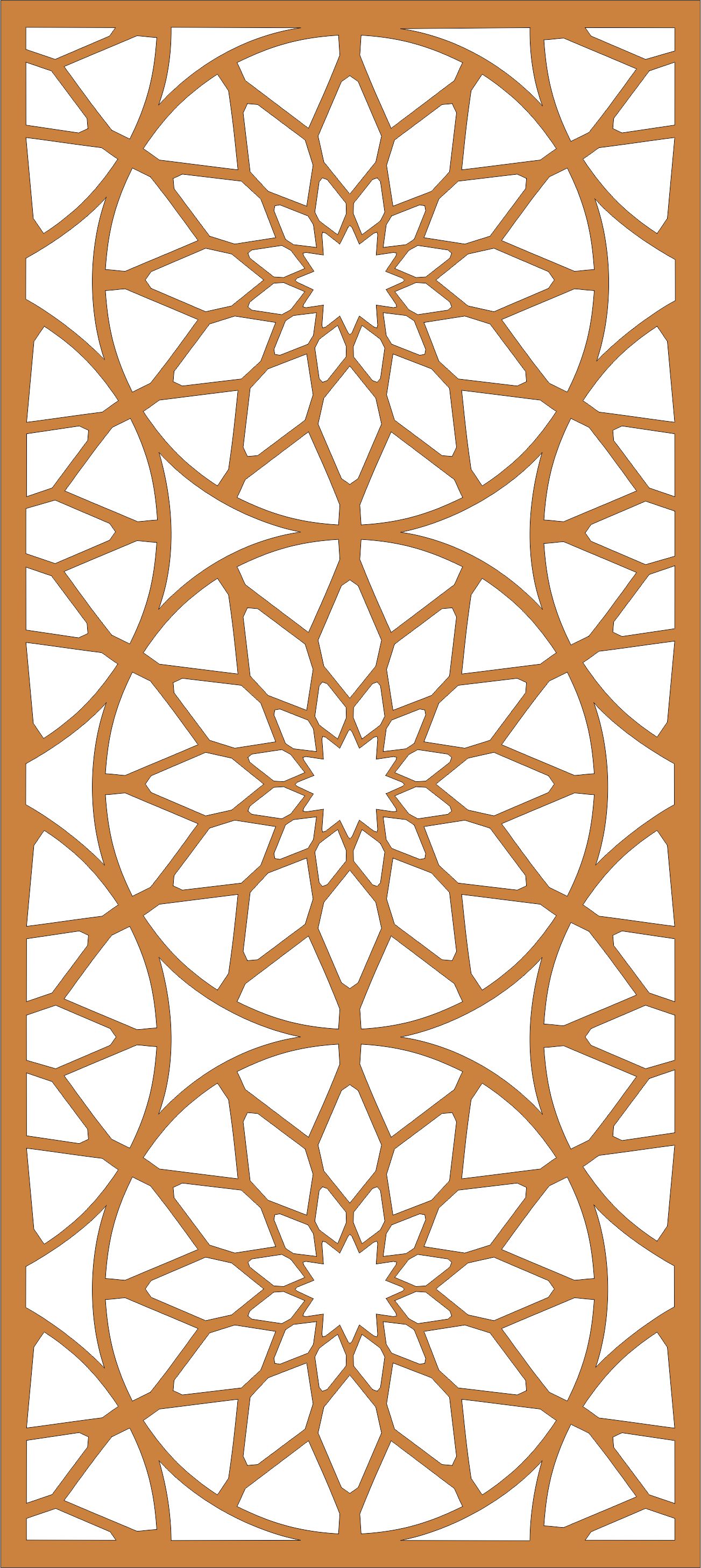 Circular Baffle Screen For Laser Cutting Free DXF File