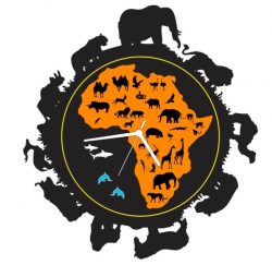Clock Animals From The Jungle Of Africa For Laser Cut Plasma Free DXF File