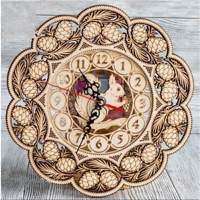 Clock e0015335 Plasma For Laser Cut Free DXF File