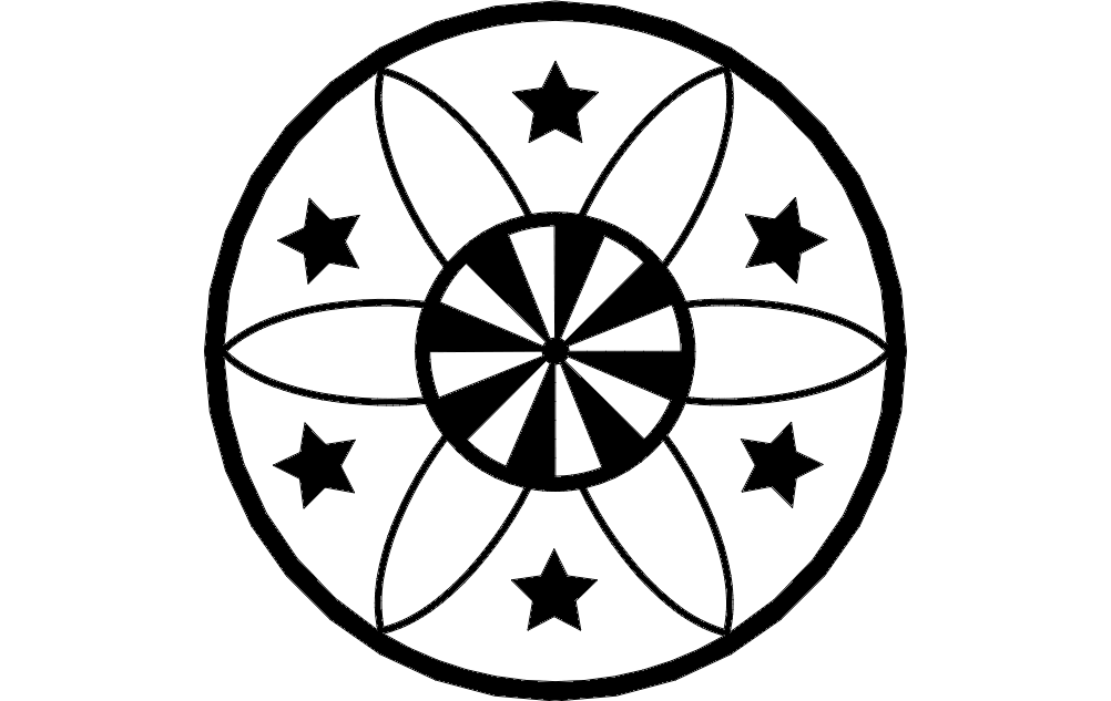 Clock Face 10 Free DXF File