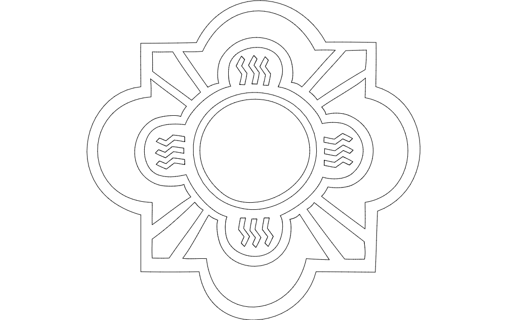 Clock Face Art Free DXF File