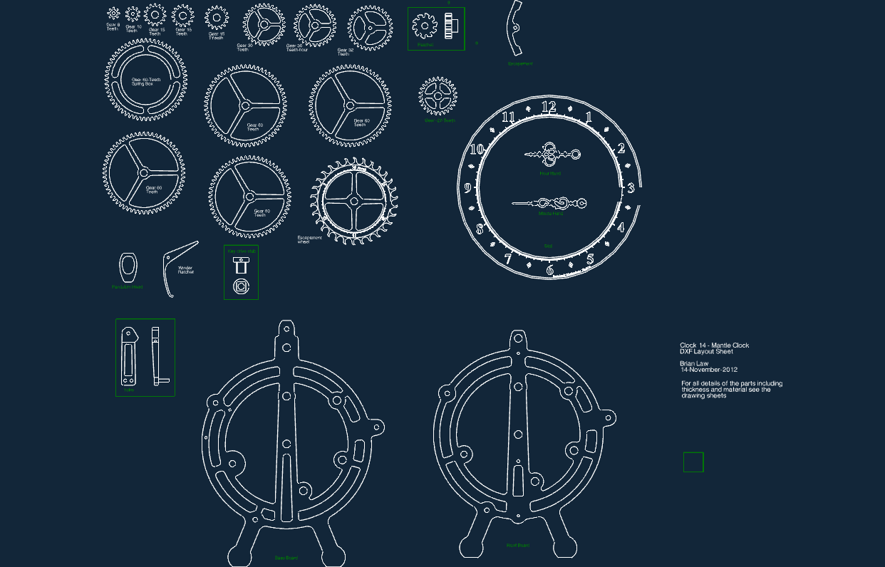 Clock Models Free DXF File