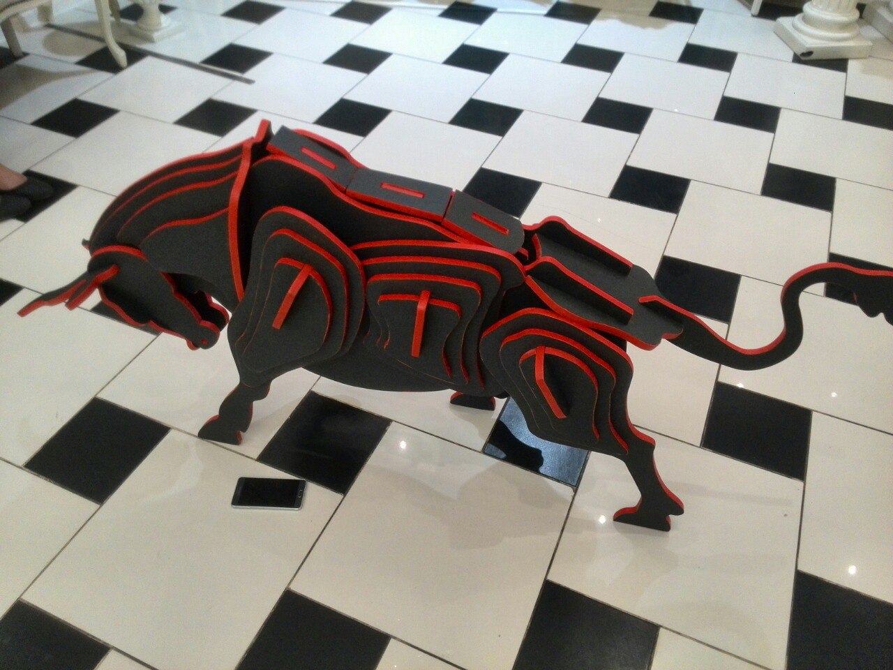 Cnc Laser Cut Bull Diy 3d Puzzle Free DXF File