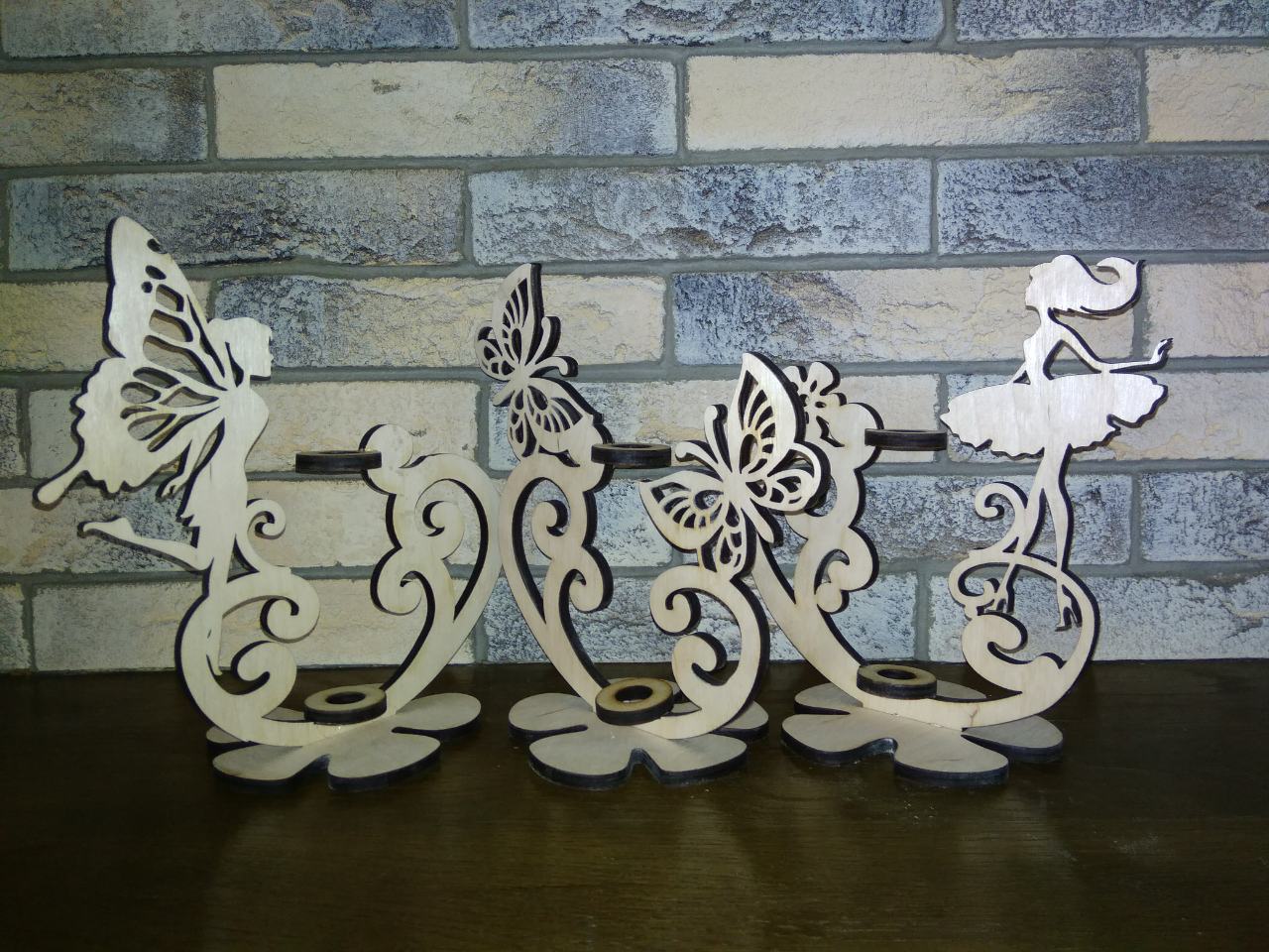 Cnc Laser Cut Design Girl And Butterfly Stand Free Vector File