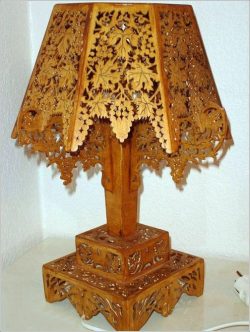 Cnc Laser Cut Wooden Lampshade Vine Pattern Free Vector File