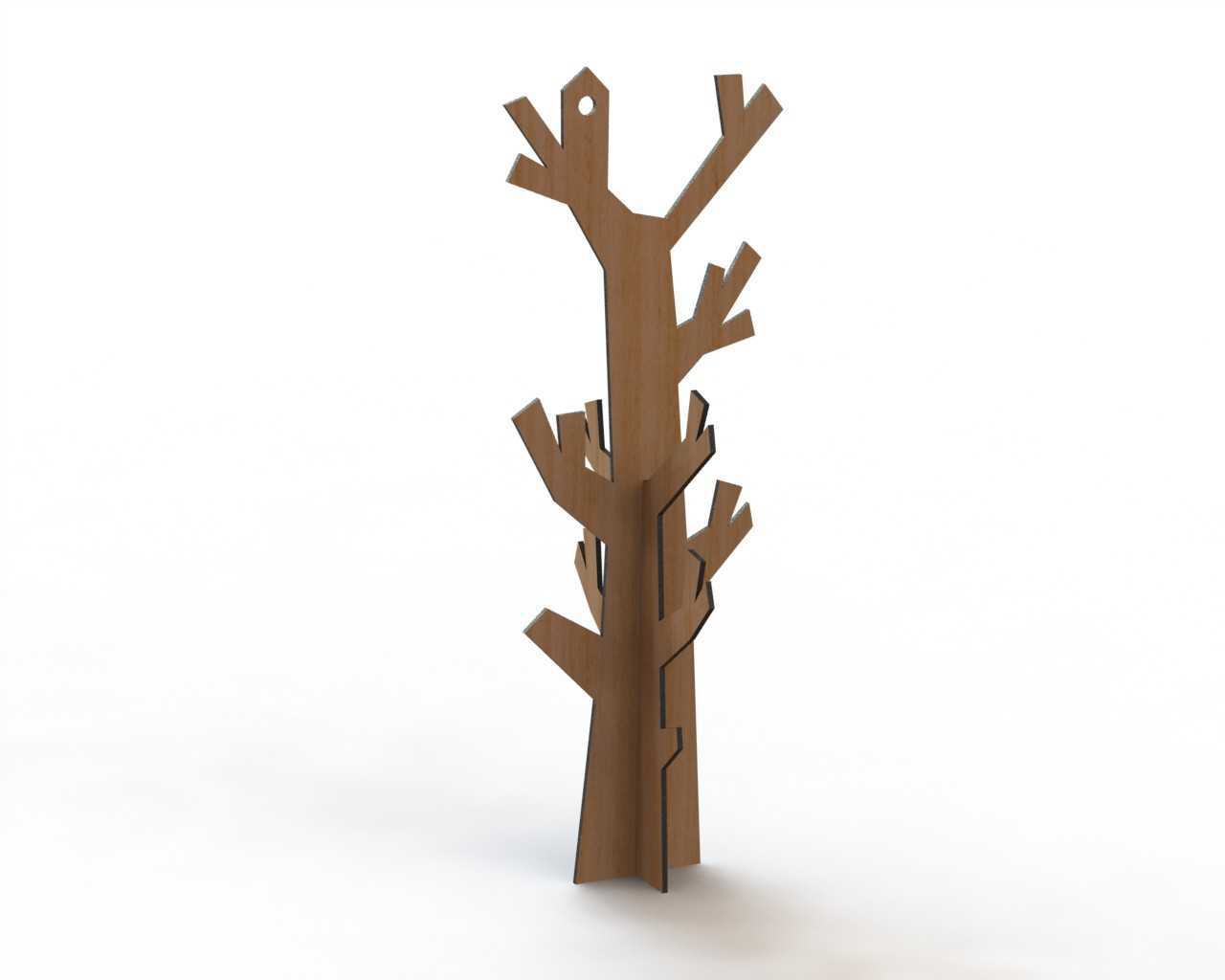 Coat Hanger Stand For Laser Cut Free Vector File