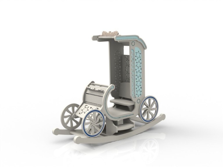 Cool Rocking Chair For Laser Cut Free Vector File