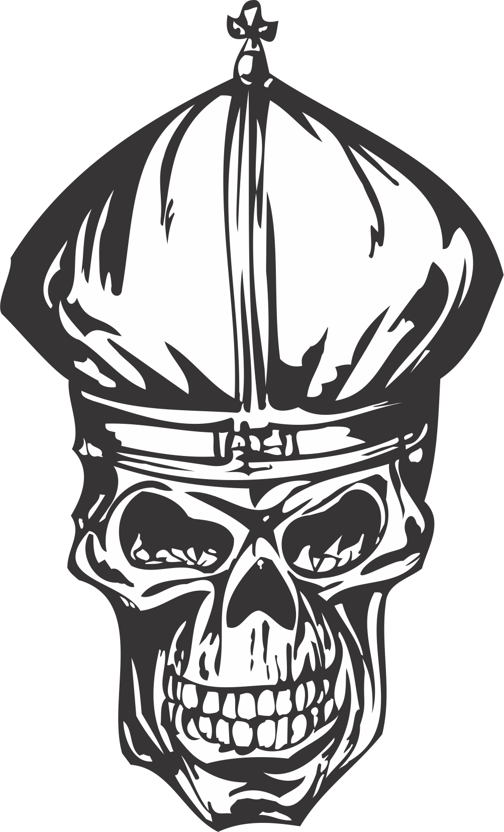 Cool Skull Free DXF File