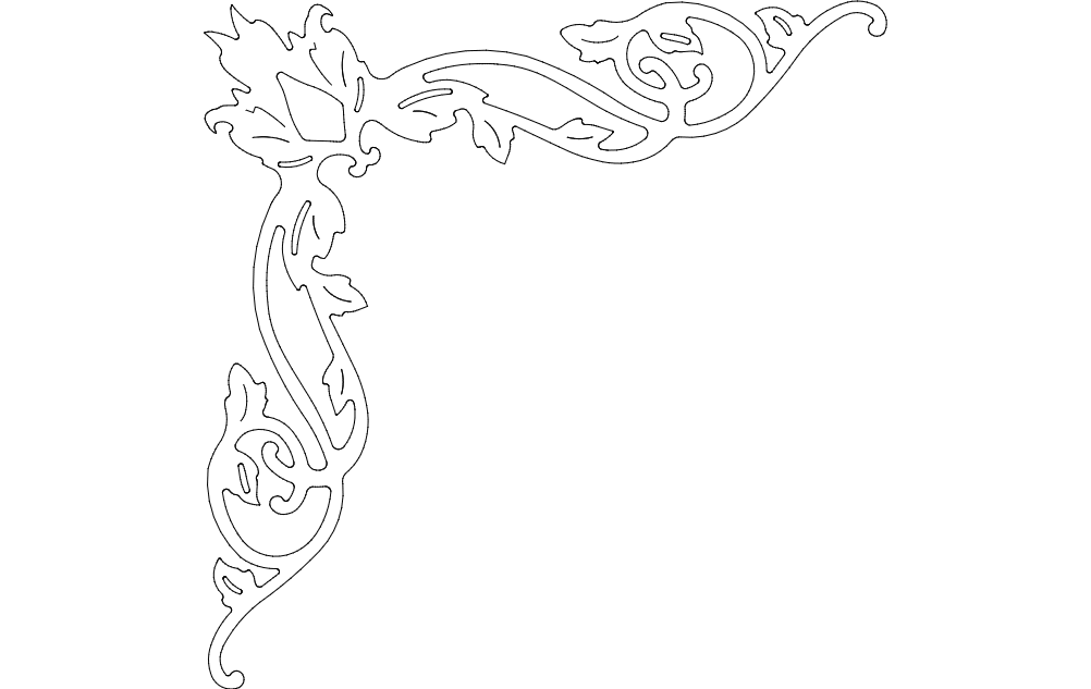 Corner Decoration s22 Free DXF File