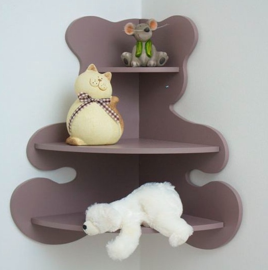 Corner Shelf In The Form Of Bears For Laser Cutting Free Vector File