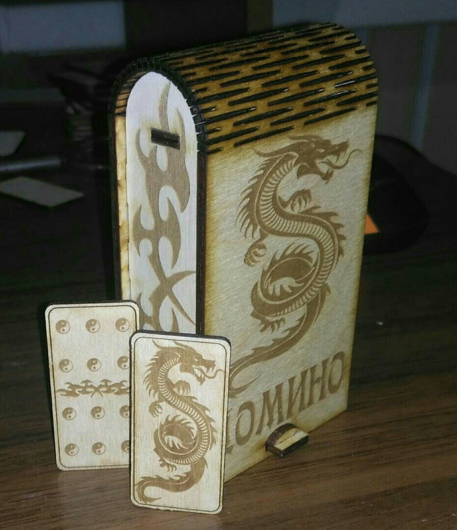 D O M I N O 3d Puzzle For Laser Cut Free Vector File