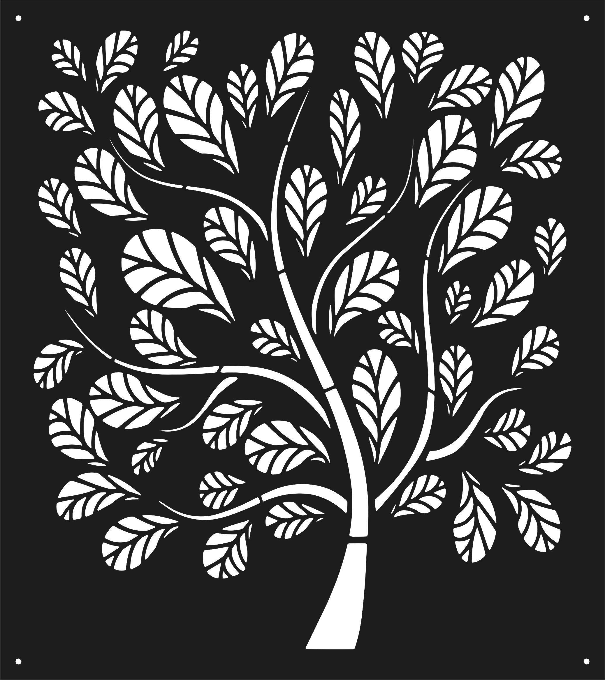 Decor Seamless Screen Design For Laser Cutting Free DXF File