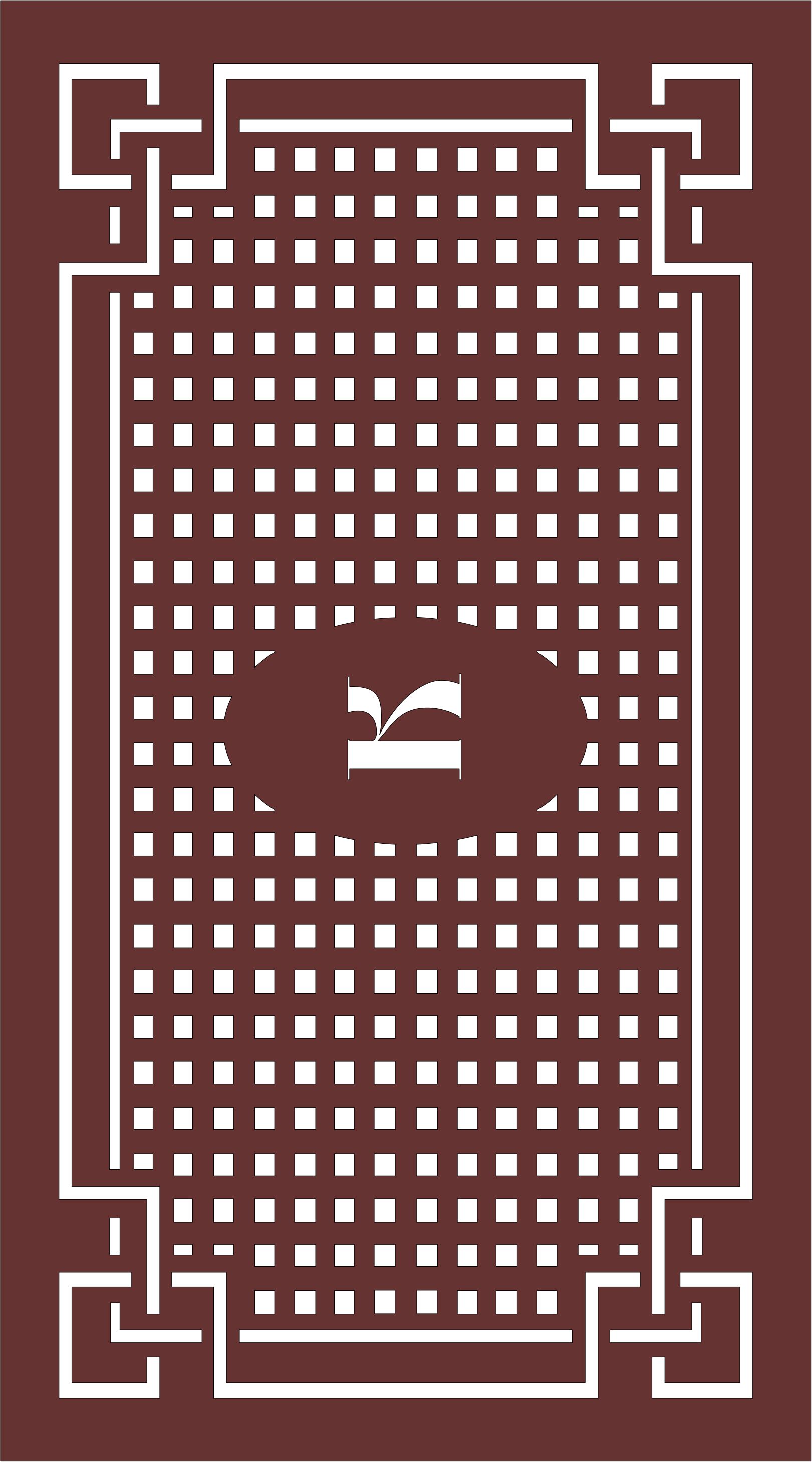 Decor Seamless Screen For Laser Cutting Free DXF File
