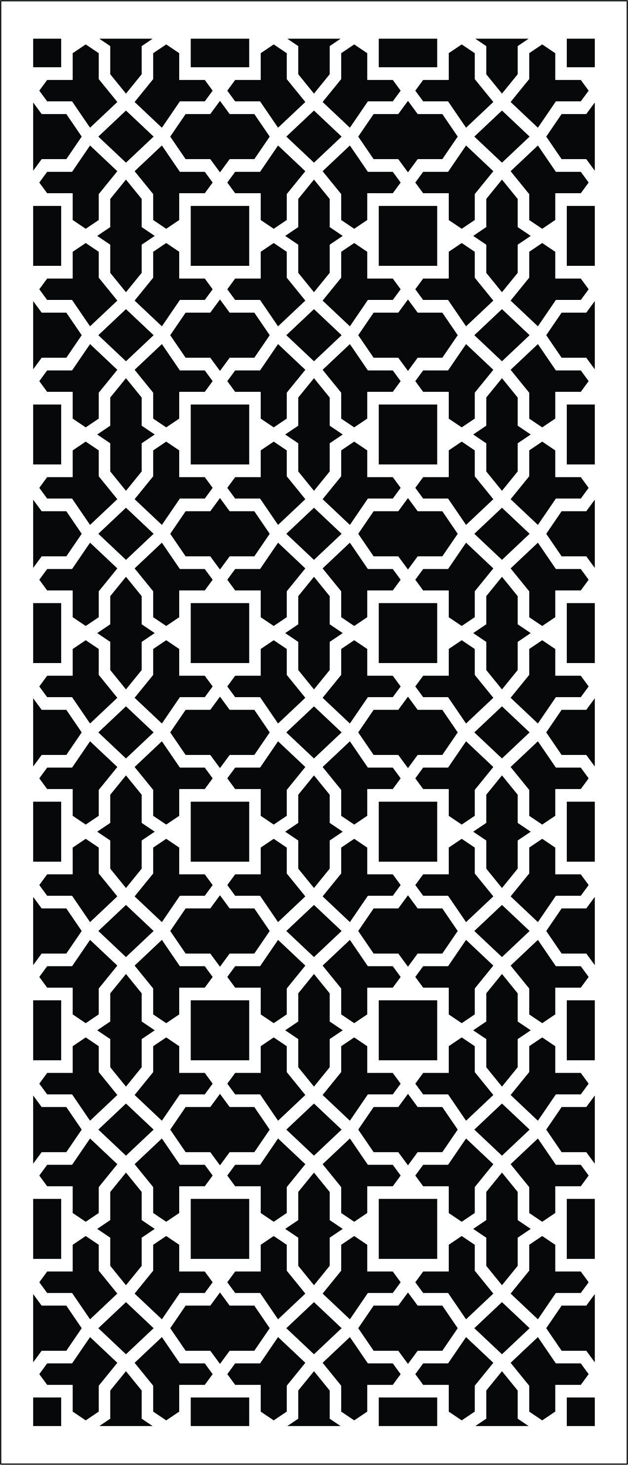 Decor Seamless Separator Floral Lattice Stencil For Laser Cut Free Vector File