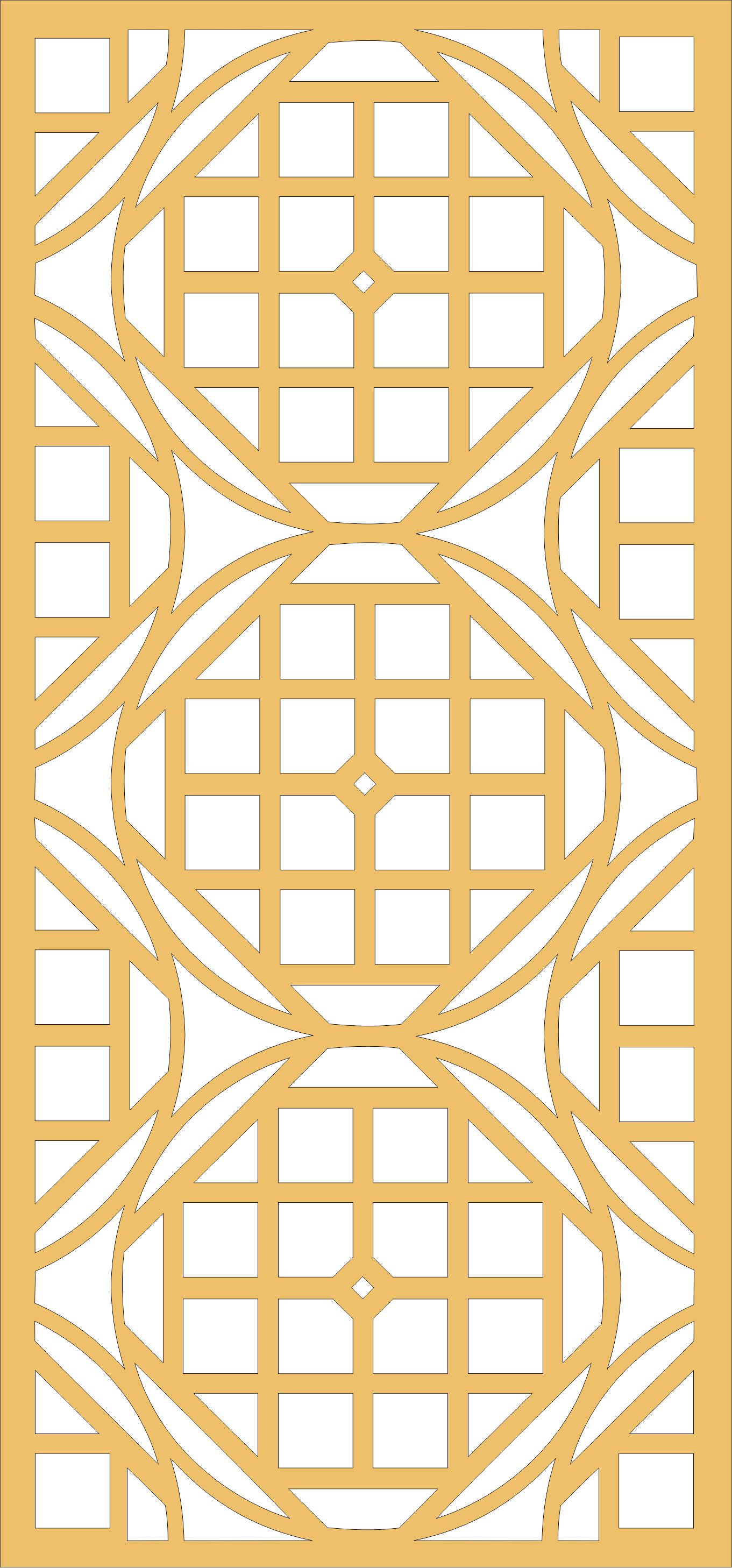 Decorative Circular Baffle Screen For Laser Cutting Free DXF File