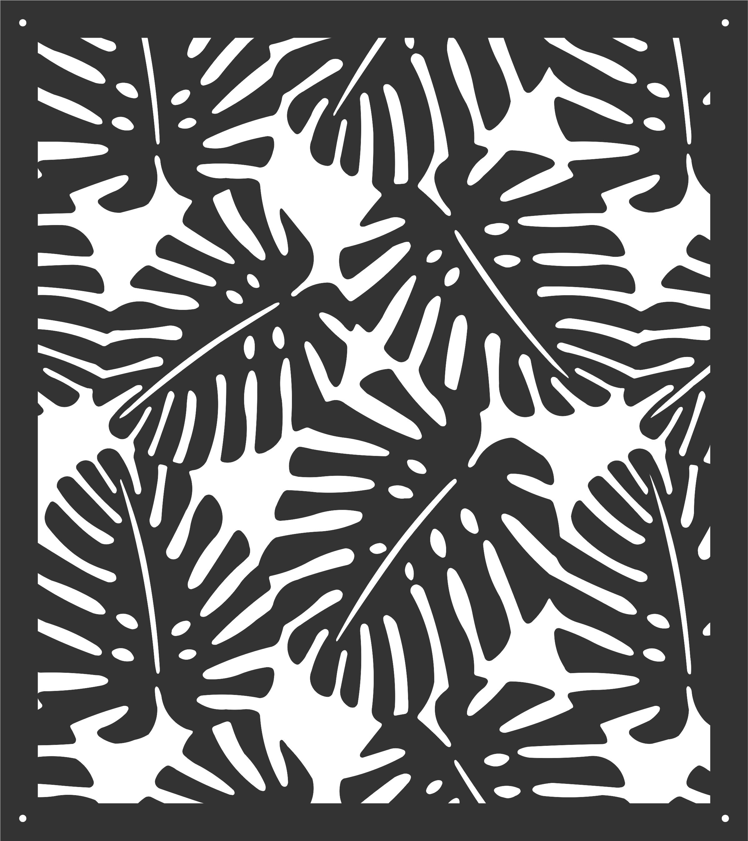 Decorative Divider Screen Art For Laser Cutting Free DXF File