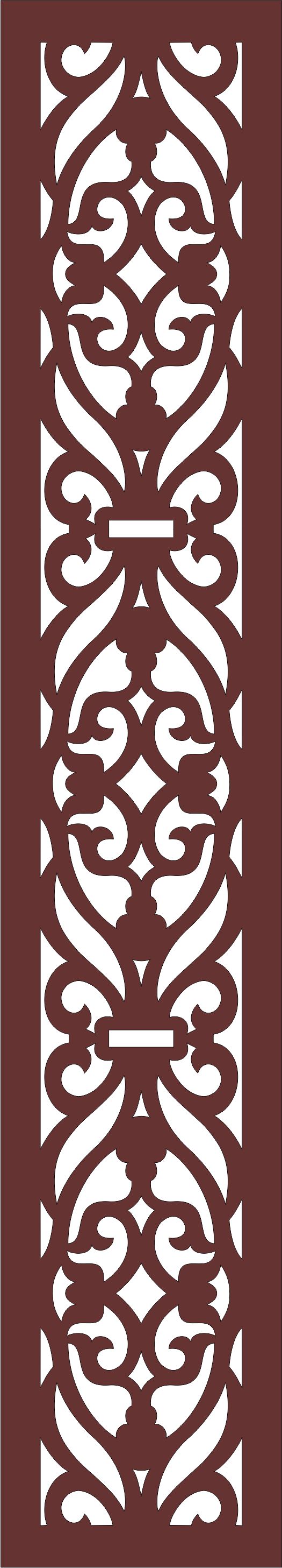 Decorative Privacy Partition Indoor Panel Room Divider Lattice Seamless Pattern For Laser Cut Free Vector File