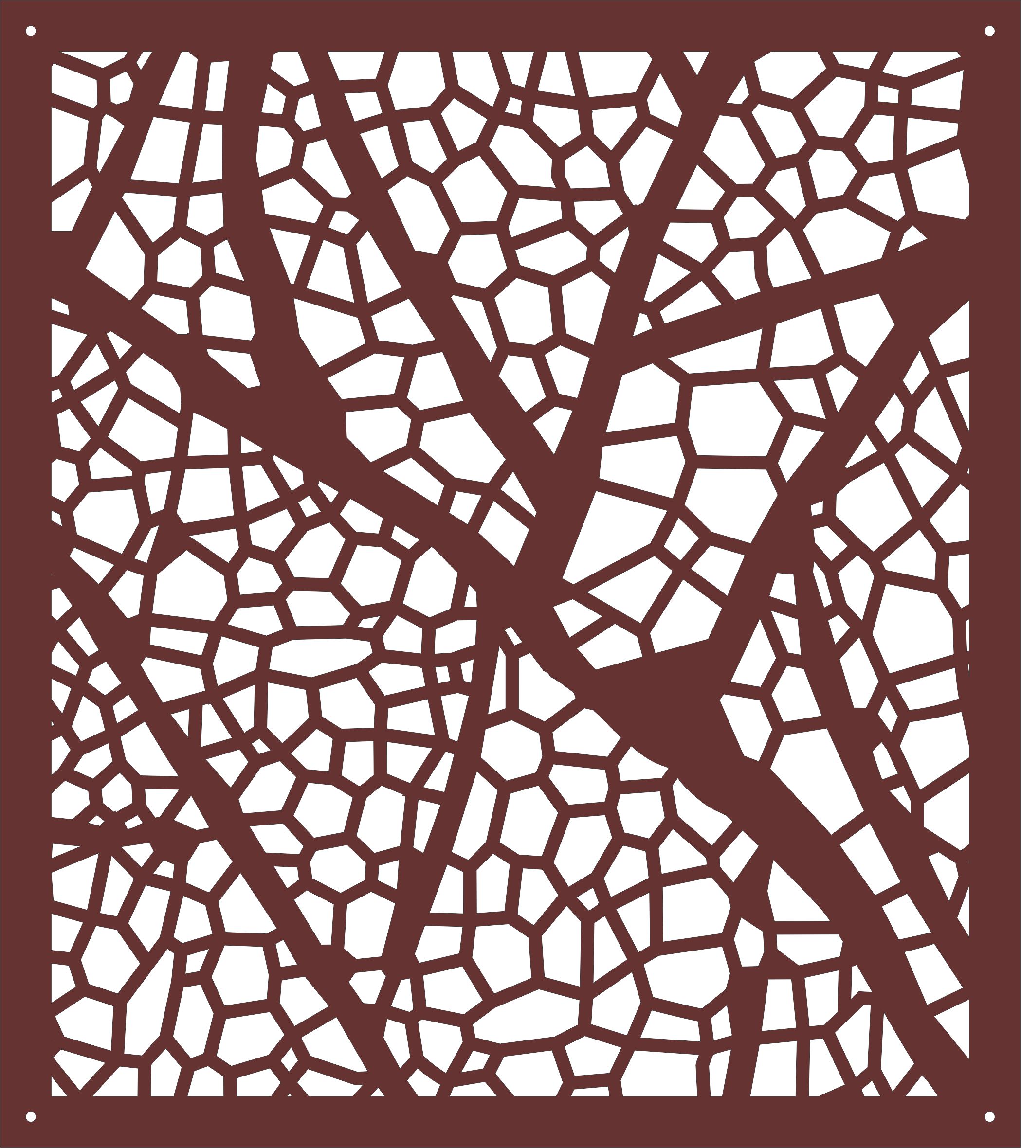 Decorative Privacy Partition Indoor Panels Jali Room Divider Seamless Design Pattern Free DXF File
