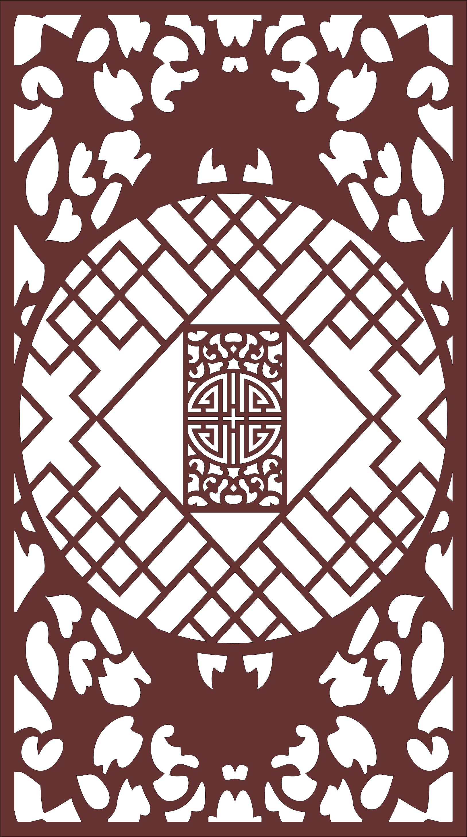 Decorative Privacy Partition Indoor Panels Screen Room Divider Pattern For Laser Cutiing Free Vector File