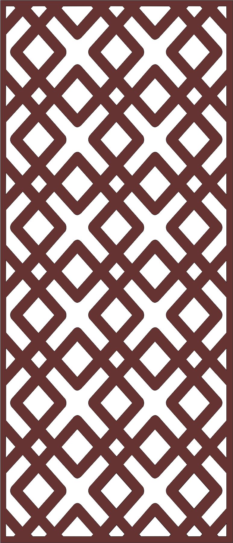 Decorative Privacy Partition Indoor Panels Screen Room Divider Seamless Design Pattern For Laser Cutting Free DXF File