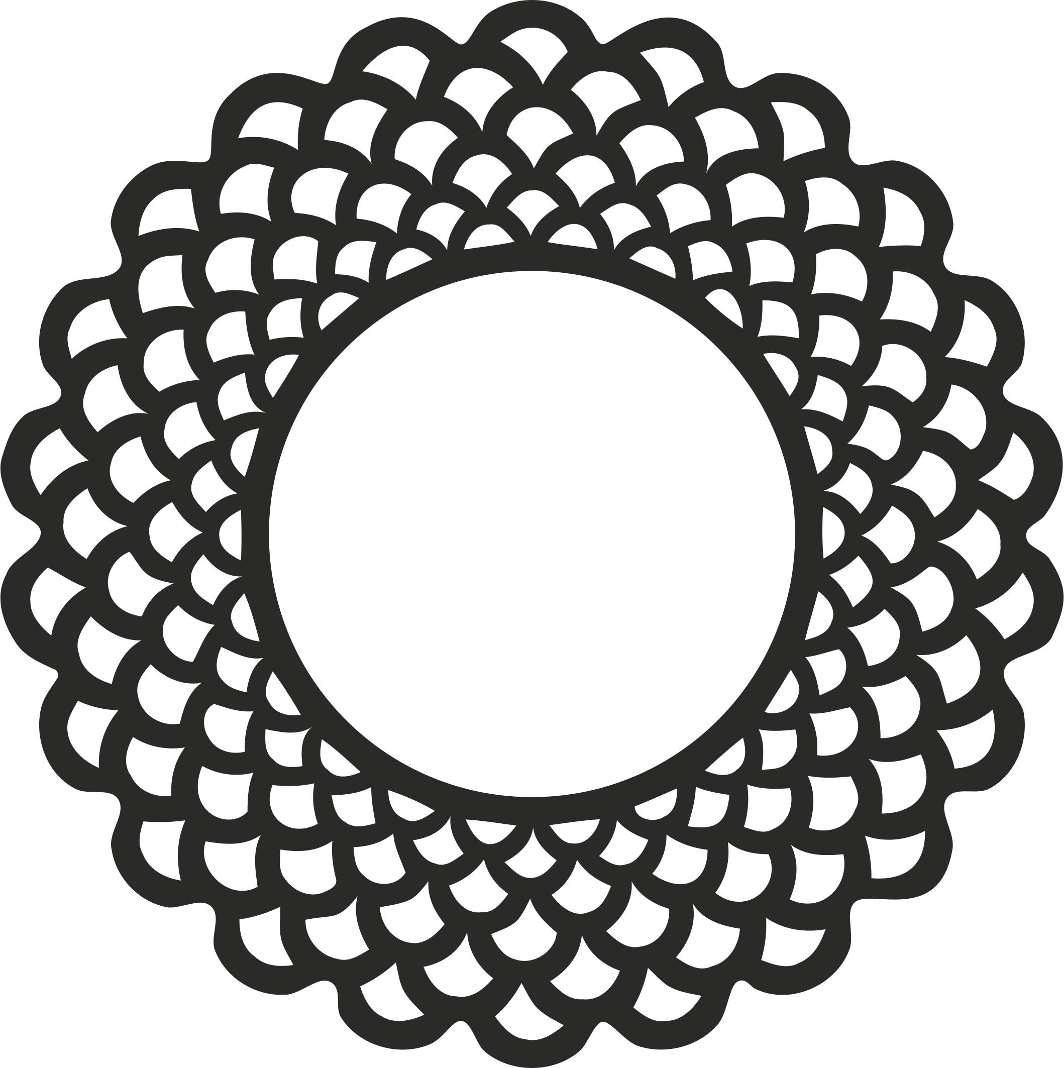 Decorative Round Grille 003 Free DXF File