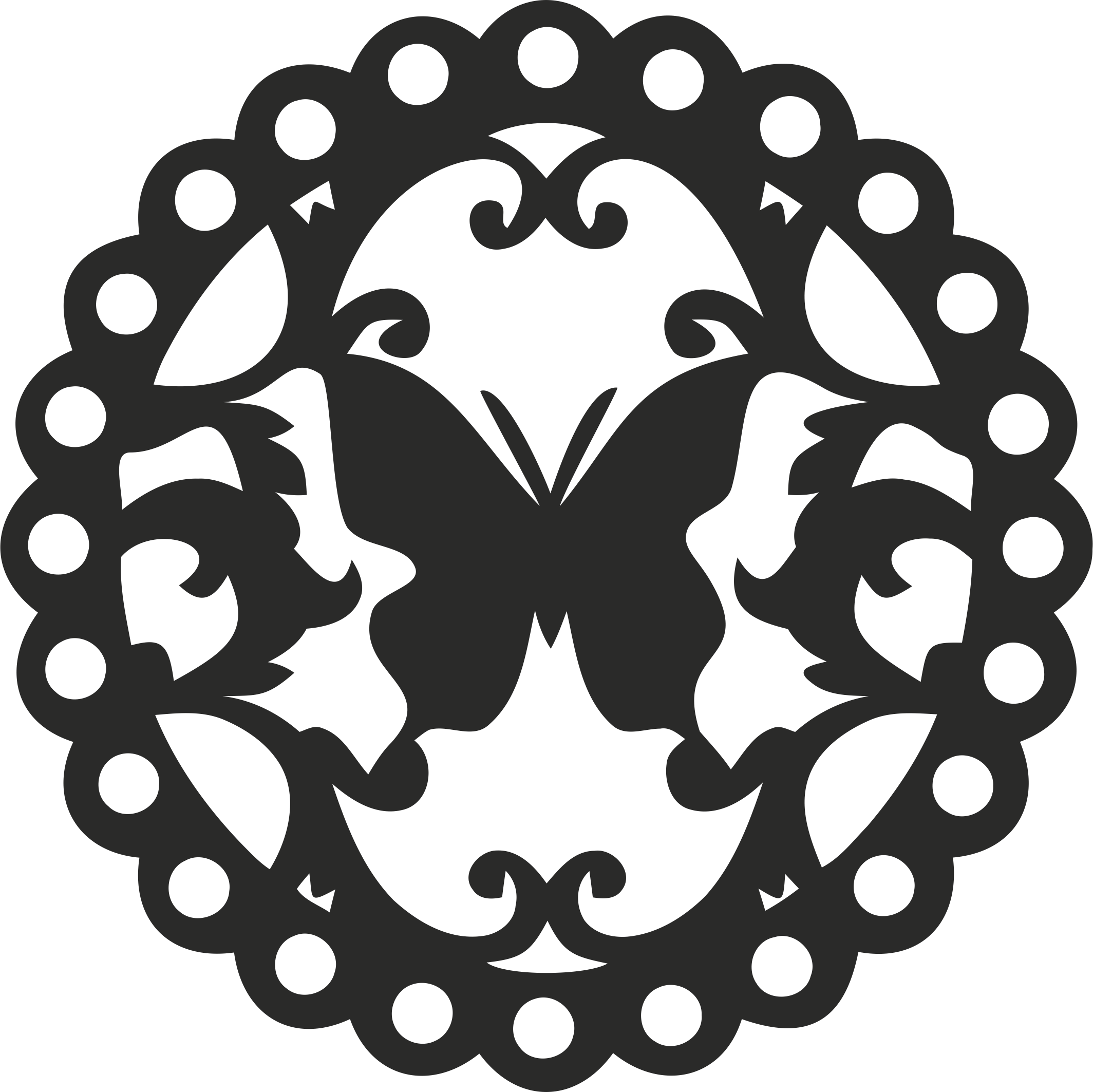 Decorative Round Grille 004 Free DXF File